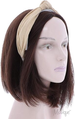Motique Accessories Elegant Wedding Holiday Cotton Knot Glitter Headband-Gold in Kuwait
