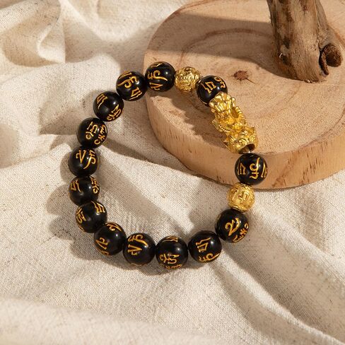 Long tiantian Feng Shui Bracelet Pixiu Bracelet for Women Feng Shui Bracelets for Good Luck and Wealth Bracelet Feng Shui Black Obsidian Bracelet Jewelry Gifts in Kuwait