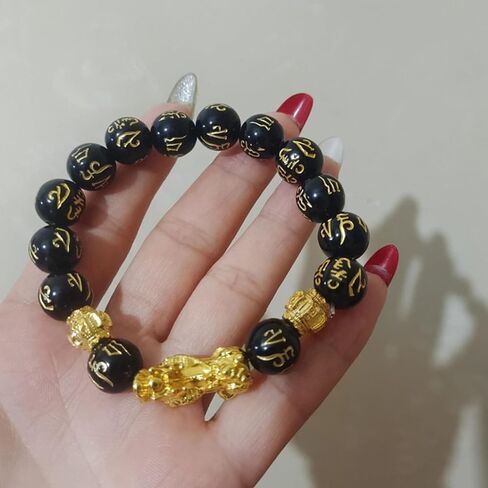 Long tiantian Feng Shui Bracelet Pixiu Bracelet for Women Feng Shui Bracelets for Good Luck and Wealth Bracelet Feng Shui Black Obsidian Bracelet Jewelry Gifts in Kuwait
