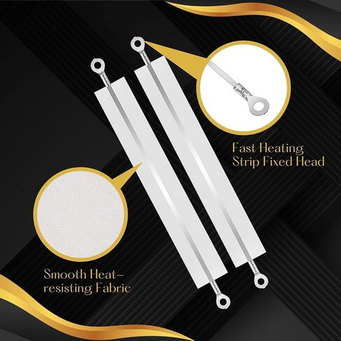 Flexzion Impulse Sealer Replacement Parts 10-Piece Impulse Sealer Parts with Heat-Resistant Fabric Strips for 600W 16-inch Heat Sealers, PTFE & Heat Seal Strips, Sealer Element Grip Replacement Kit in Saudi Arabia