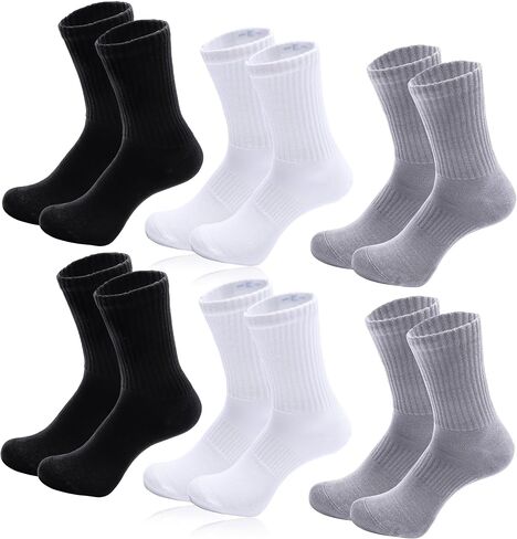 High-Purity Cotton Crew Sock For Women Men, Athletic Running Cotton Quarter Socks 6 Pairs in Saudi Arabia