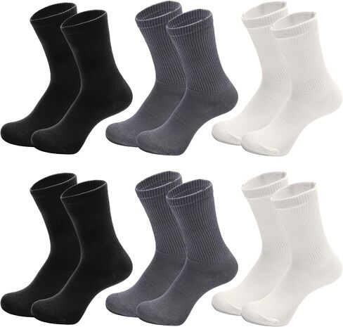High-Purity Cotton Crew Sock For Women Men, Athletic Running Cotton Quarter Socks 6 Pairs in Saudi Arabia