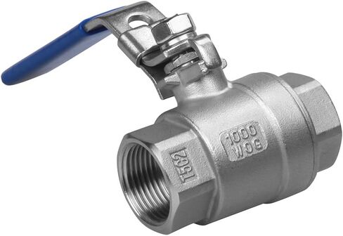 1/2 inch NPT, 304 Stainless Steel 2PC Ball Valve - Full Port, 1000 WOG for Water, Oil, and Gas Without Locking Handle in Saudi Arabia