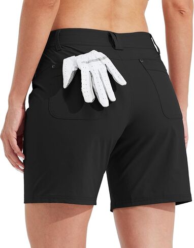 Willit Women's Golf Hiking Shorts 7" Quick Dry Athletic Shorts Casual Summer Shorts with Pockets Water Resistant in Saudi Arabia