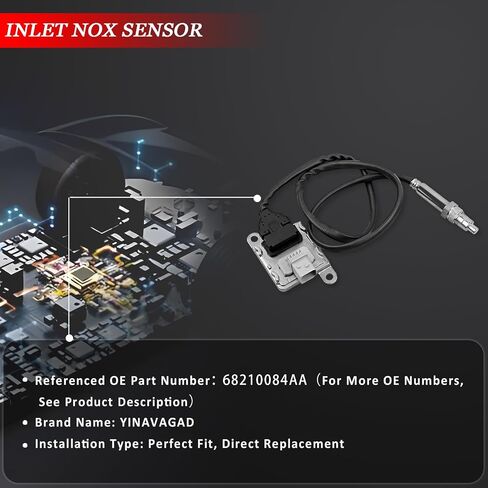 68210084AA 5WK96742B Inlet NOx Sensor for Dodge Ram 2500/3500/4500/5500 6.7L Diesel 2013-2018, Upstream Inlet Nitrogen Oxide Sensor Replaces 4326873 904-6030 904-6011 in Saudi Arabia