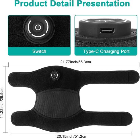 Red Light Therapy, Red Light Therapy for Knee and Elbow Joint, Wireless Rechargeable Design, Larger Battery Capacity, for Elderly & Athletes in Saudi Arabia