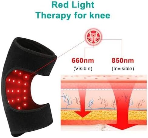 Red Light Therapy, Red Light Therapy for Knee and Elbow Joint, Wireless Rechargeable Design, Larger Battery Capacity, for Elderly & Athletes in Saudi Arabia