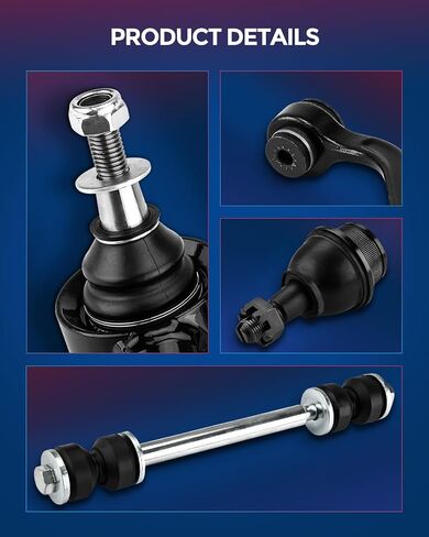 KAX Front Upper Control Arm w/Lower Ball Joint & Inner/Outer Tie Rods & Sway Bar Links Fit for 1997-2001 Hond-a CR-V 1998 1999 2000 Suspension Kit RK80883 RK80884 10pcs in Kuwait