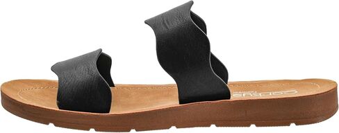 Corkys Footwear Women's Wishy Washy Two Strap Sandal - تصميم حزام عصري وأنيق ، وصندل صيفي مريح ، وخفيف الوزن ، وصيف متين للأزياء متعددة الاستخدامات in Kuwait