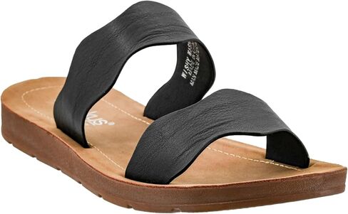 Corkys Footwear Women's Wishy Washy Two Strap Sandal - تصميم حزام عصري وأنيق ، وصندل صيفي مريح ، وخفيف الوزن ، وصيف متين للأزياء متعددة الاستخدامات in Kuwait