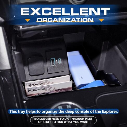 صينية منظم وحدة التحكم المركزية متوافقة مع Ford Explorer 2024 2023 2022 2021 2020 إكسسوارات ، منظم مسند الذراع ، مقصورة وحدة تحكم متوسطة في منظمات مسند الذراع in Kuwait