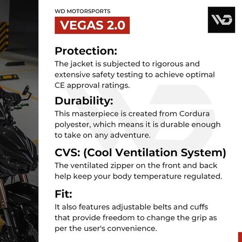 سترة دراجة نارية منسوجة للرجال من WD Motorsports Vegas 2.0، سترة لراكبي الدراجات النارية لجميع المواسم، سترات مدرعة CE ومقاومة للماء وواقية للدراجات النارية مع سحابات تهوية (أصفر، 3XL) in Kuwait