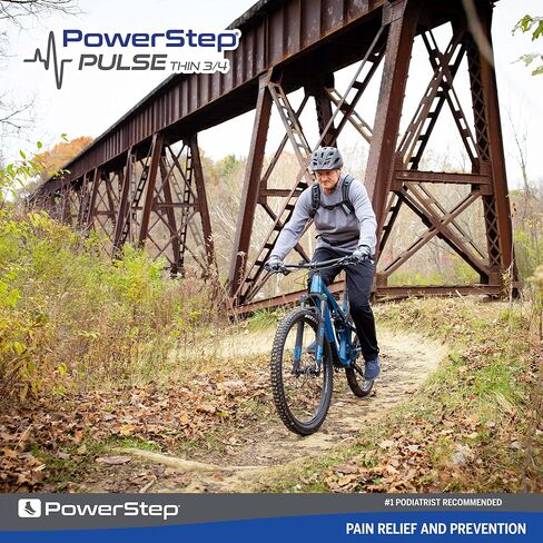 PowerStep Pulse Thin Orthotics - Arch Support Inserts + Pain Relief for Cleats & Tight Running Shoes - Insoles for Plantar Fasciitis, Mild Pronation, and Shin Splints in Saudi Arabia