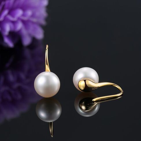 925 Sterling Silver Freshwater Cultured Handpicked AAA+ Quality Pearl Drop Earring for Women in Saudi Arabia