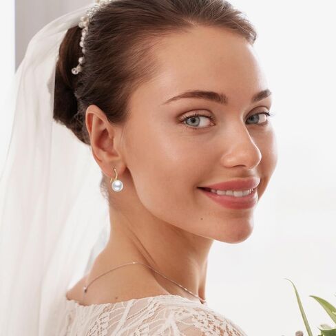 925 Sterling Silver Freshwater Cultured Handpicked AAA+ Quality Pearl Drop Earring for Women in Saudi Arabia
