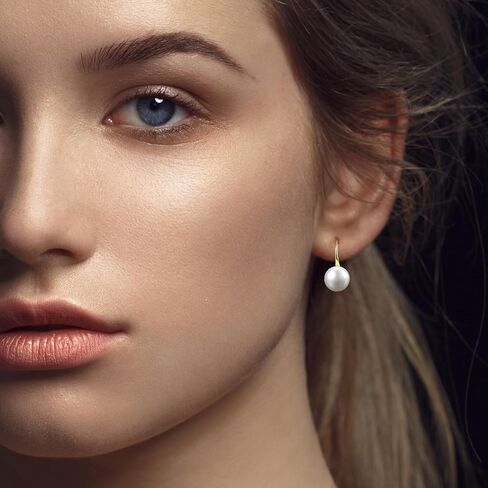925 Sterling Silver Freshwater Cultured Handpicked AAA+ Quality Pearl Drop Earring for Women in Saudi Arabia