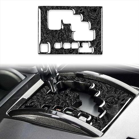 Carbon Fiber Center Control Gear Shift Panel Trim Cover for Toyota 4Runner SUV 2010-2024 (Marble Black) in Saudi Arabia