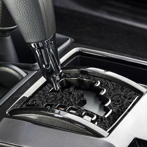 Carbon Fiber Center Control Gear Shift Panel Trim Cover for Toyota 4Runner SUV 2010-2024 (Marble Black) in Saudi Arabia