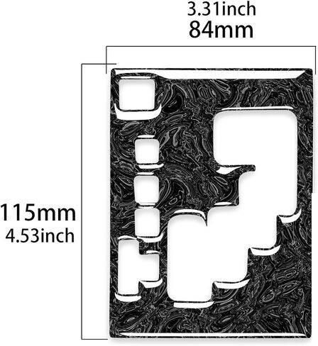Carbon Fiber Center Control Gear Shift Panel Trim Cover for Toyota 4Runner SUV 2010-2024 (Marble Black) in Saudi Arabia