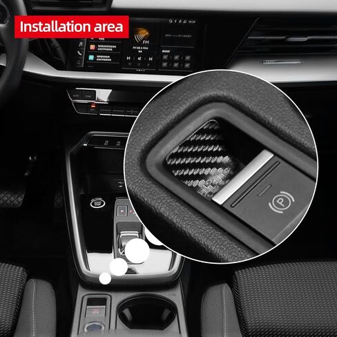ملصق Betterhumz Car Electric Handbrake متوافق مع Audi A3 8y S3 RS3 Sportback 2021-2025 CAR CENTER CENTOLE TRIM لملحقات صب الألكانتارا (الكربون) in Kuwait