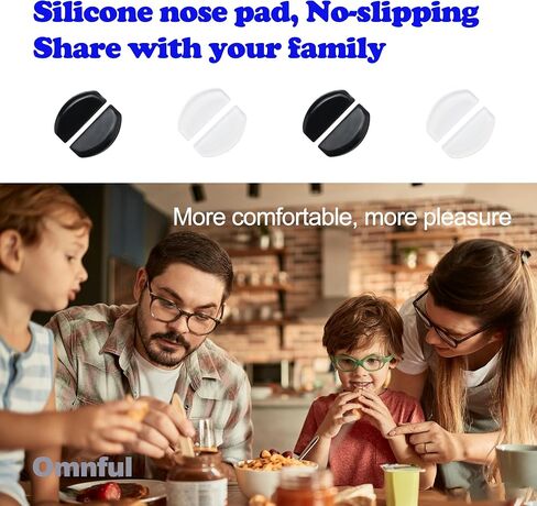 Eyeglass Nose Pads, 2mm Thk., Anti Slip Soft Adhesive Silicone Nose Pads with Super Sticky Backing, Glasses Nose Pad for Glasses, Sunglasses and Eye Wear (5 Pairs Clear) in Kuwait