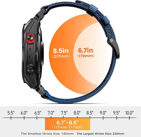 متوافق مع Garmin Fenix ​​5X/7X/Tactix 7 pro، سوار ساعة Quickfit من النايلون مقاس 26 مم لـ Garmin Fenix ​​3/3 HR، Fenix ​​5X Plus/6X/6X Pro/Tactix/Descent MK1/D2 Delta PX/D2 Charlie، أسود in Kuwait