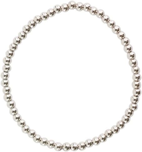Annie & Sisters 3mm Round Gold or Silver Beaded Sterling Silver Bracelet in Saudi Arabia