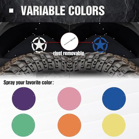 for Wrangler JK Rear Inner Fender Liners Back Wheel Well Cover Compatible with 2007-2018 Jeep Wrangler JK & JKU Unlimited 2/4 Doors, Lightning Style Steel Mud Guards Fender Flare Liners (2 PCS) in Kuwait