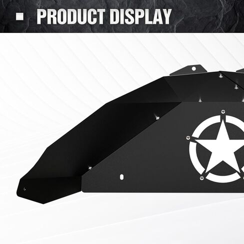 for Wrangler JK Rear Inner Fender Liners Back Wheel Well Cover Compatible with 2007-2018 Jeep Wrangler JK & JKU Unlimited 2/4 Doors, Lightning Style Steel Mud Guards Fender Flare Liners (2 PCS) in Kuwait