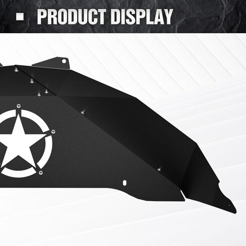 for Wrangler JK Rear Inner Fender Liners Back Wheel Well Cover Compatible with 2007-2018 Jeep Wrangler JK & JKU Unlimited 2/4 Doors, Lightning Style Steel Mud Guards Fender Flare Liners (2 PCS) in Kuwait