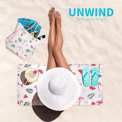 Beach Bag Spacious Shoulder Tote Travel & Gym Bag w/Multiple Pockets & Strong Zipper in Kuwait