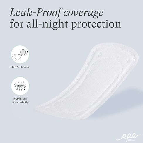 بطانات داخلية طويلة عضوية 100% للنساء، طويلة، غطاء قطني رفيع للغاية، بطانات داخلية طويلة، امتصاص خفيف، بطانات داخلية غير معطرة، مغلفة بشكل فردي (بطانة طويلة، مقاس 2، 192 قيراط) in Kuwait
