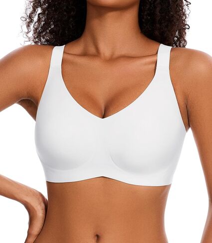 Womens Seamless Wireless Supportive Bra Push Up Comfort Full Coverage No Underwire T-Shirt Bra in Saudi Arabia