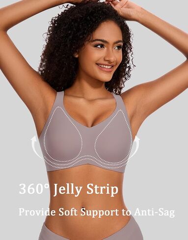 Womens Seamless Wireless Supportive Bra Push Up Comfort Full Coverage No Underwire T-Shirt Bra in Saudi Arabia