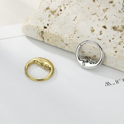 funlmo 16g القمر الهلال وجه الحاجز حلقة الأنف خاتم daith مجوهرات 316L من الصلب الجراحي الحاجز المجوهرات in Saudi Arabia