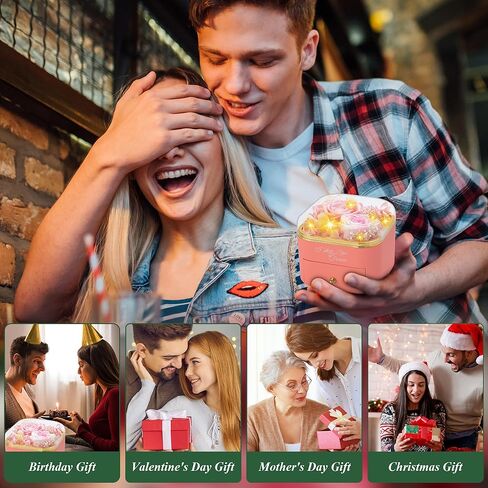 Mothers Day Rose Gifts for Mom, Preserved Red Real Rose with I Love You Heart Necklace, Birthday Gifts for Women, Girlfriend, Wife, Grandma(Red) in Kuwait