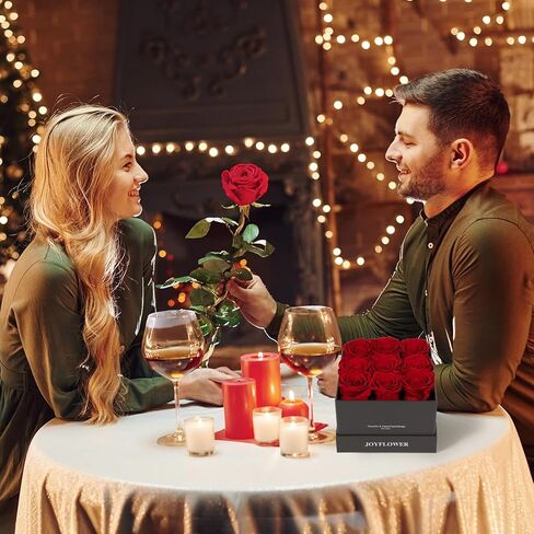 Joyflower المحفوظة في الصندوق ، الورود الحقيقية إلى الأبد هدية عيد الأم لأمي جدة ، والروود الأبدية الحمر in Kuwait