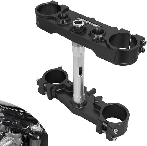 JFG RACING Motorcycle Triple Tree Clamp for DRZ400SM,CNC Fork Clamp Handlebar Steering Stem Bar Mount for DRZ400SM/DRZ 400SM 2005-2019-Black in Saudi Arabia
