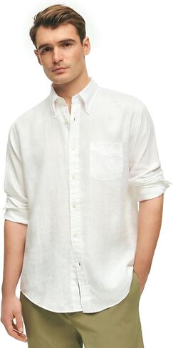Brooks Brothers Men's Irish Linen Long Sleeve Sport Shirt in Saudi Arabia