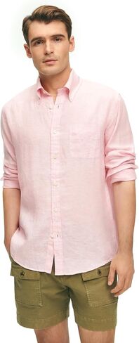 Brooks Brothers Men's Irish Linen Long Sleeve Sport Shirt in Saudi Arabia