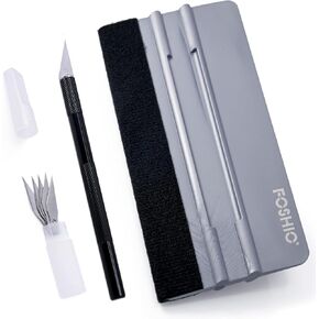 Foshio Found Squeegee Craft Knife Window Kit ، 6 بوصة ممسحة للفينيل ، سكين دقيق مع أدوات Tint Window Extra Window ، أداة لف فينيل لفيلم النافذة ، ورق الجدران ، حرفة DIY ، شارات الرسوم البيانية