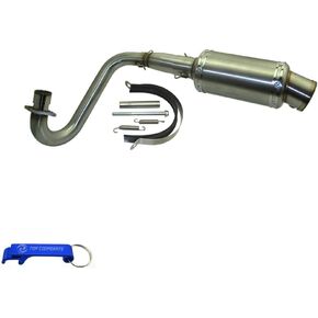 TC-Motor كاتم الصوت الأنابيب العادم TC-Motor مع كاتم الصوت لـ Z50 للدراجة MONKEY MINI TRAIL أيضًا تناسب المحركات الأفقية الصينية 50cc 70cc 90cc 110cc 125cc 150cc 160cc 190cc (A Color)