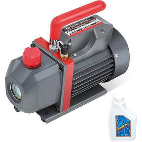 4 مضخة فراغ CFM ، 1/3 حصان مرحلة واحدة مضخة الفراغ الدوارة Vane لـ R12 R22 R134A R410A R502 ، مجموعة مضخة فراغ AC لأنظمة HVAC ، الحركة الذاتية ، راتنج Degassing ، الزيت المشمولة