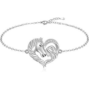Fenthring Horse Ankle Bracelet Horse Bracelets for Women Horse Anklet Anklets Sterling Silver Horses Lovers Jewelry Gifts