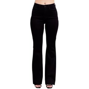 Judy Blue High-Waisted Star Seam Detail Flare Jeans - Unique Star Stitch Design, Stretch Comfort, Women’s Denim - 88958