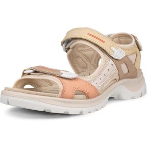 ECCO Women's Yucatan Sport Sandal, Multicolor Straw Nubuck, 11-11.5
