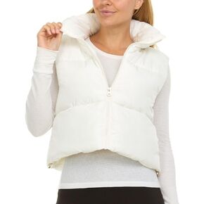 Jessica Simpson Cropped Puffer Vest Women, Sleeveless Women’s Outerwear Vests