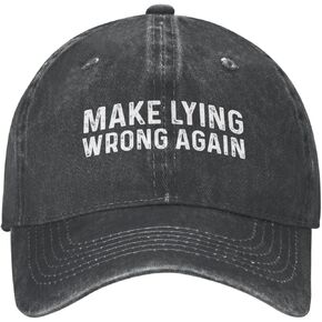 Make Lying Wrong Again Hat for Men Dad Hats Vintage Hats