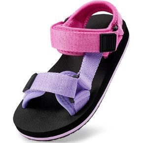 Girls Kids Summer Sandals Slides Open Toe Beach Adjustable Straps Athletic Outdoor Shoes