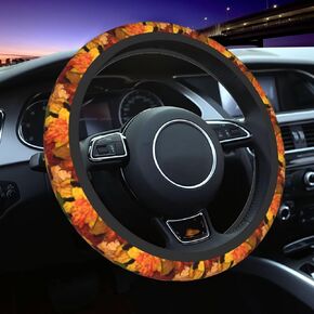 Jamaican Flag Steering Wheel Cover, Non Slip Durable Auto Car Accessories Universal 15 Inch